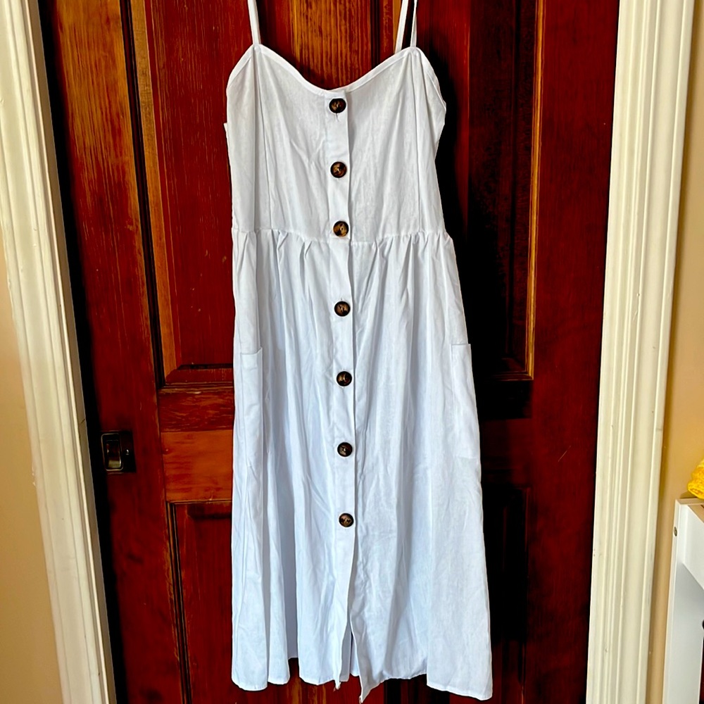 MIDI button down dress